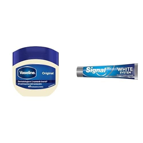Vaseline Nemlendirici Jel Original 100 ml ve Signal White System Diş Macunu Original 2 Haftada Daha Beyaz Dişler 75 ml