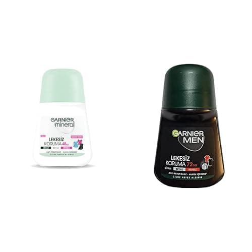 Garnier Mineral Lekesiz Koruma Roll-On Deodorant + Garnier Men Lekesiz Koruma Roll-On Deodorant