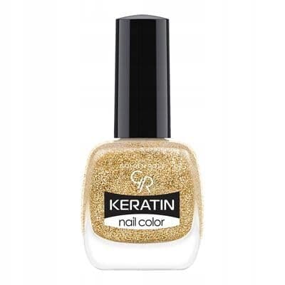 Golden Rose Keratin Nail Color Glitter No: 406 - Keratin İçerikli Güçlendirici Parlak Oje