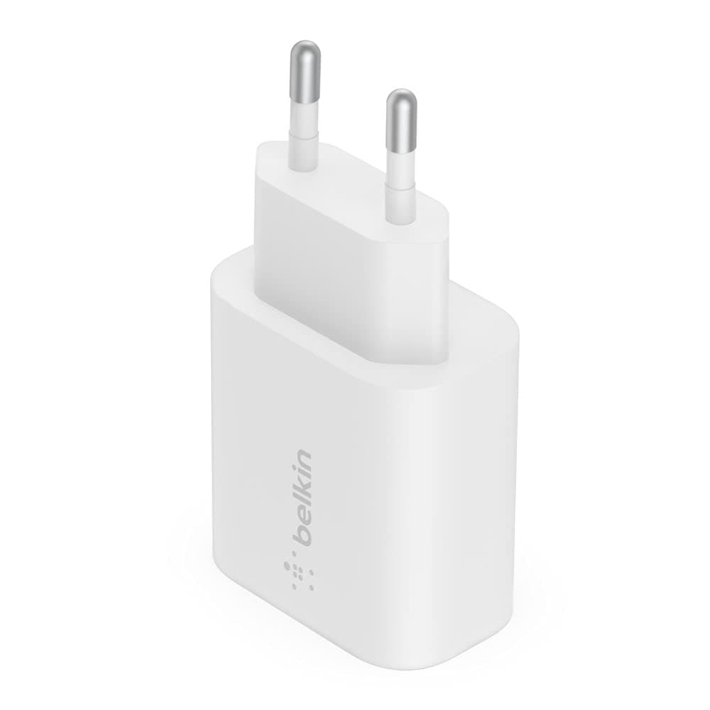 Belkin 25W USB-C PD PPS Şarj Adaptörü, Hızlı Şarj Özellikli, Beyaz