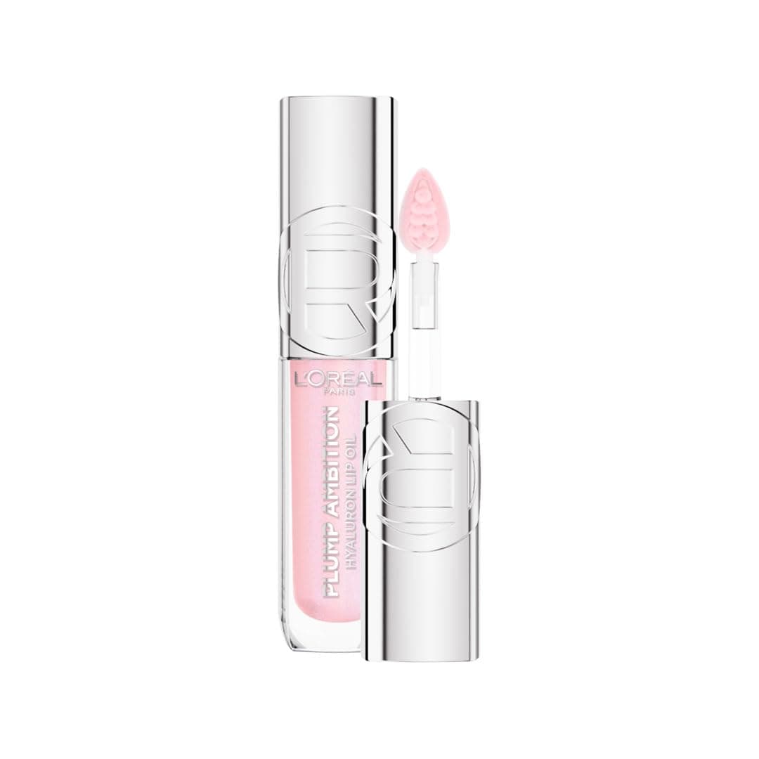 L'OREAL PARIS Plump Ambition Hyaluron Lip Oil Besleyici ve Nemlendirici Dudak Parlatıcısı - 101 Cristal Clear
