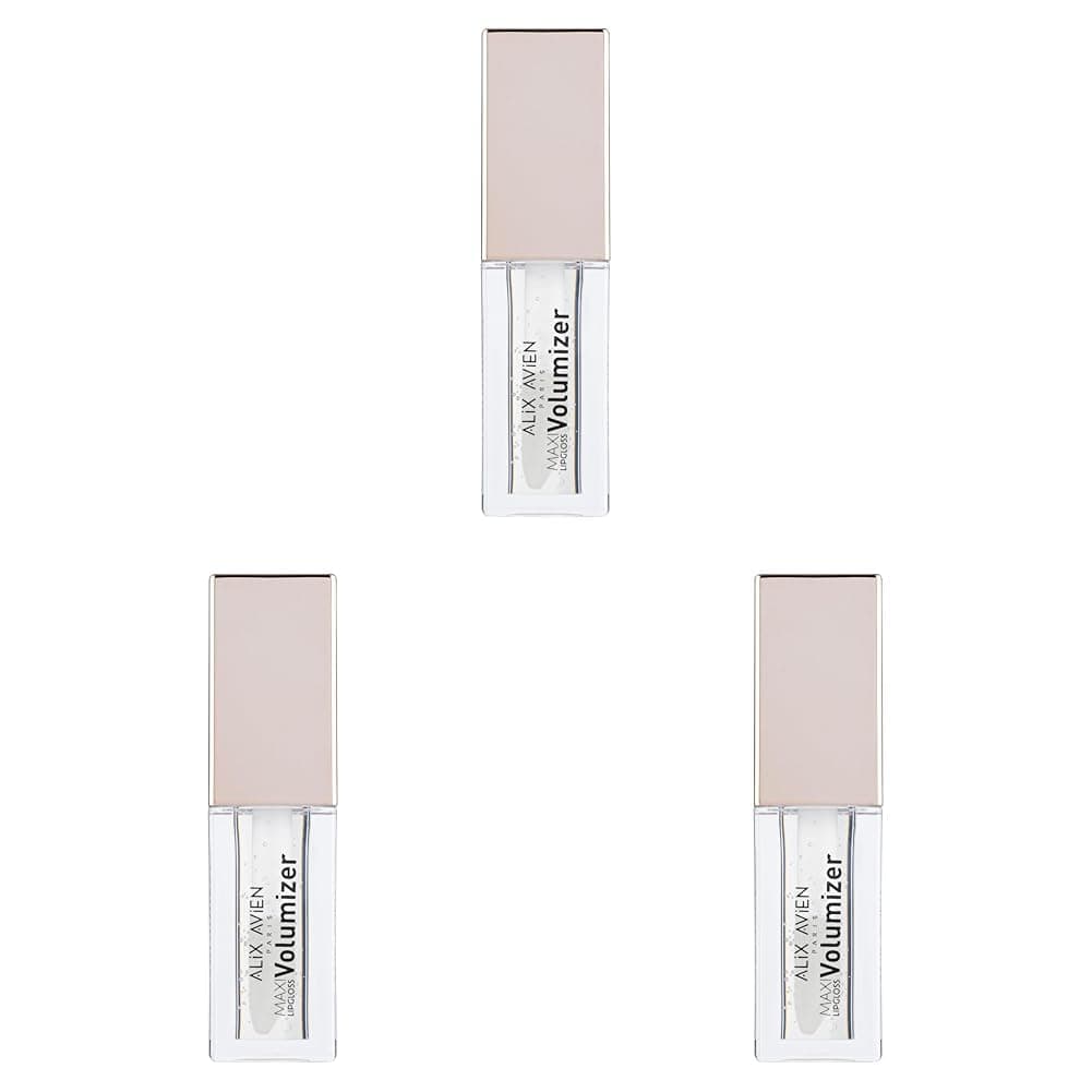 ALIX AVIEN Maxivolumizer Lipgloss 201 - Maxicrystal - Kalıcı Ve Nemlendirici Ruj - Dolgunlaştırıcı Etki (3 paketi)