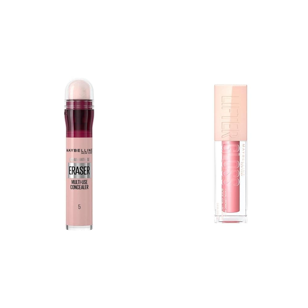 Maybelline New York Instant Anti Age Eraser Kapatıcı- 05 Brighten & Maybelline New York Lifter Gloss Nemlendirici Dudak Parlatıcısı - 004 Silk