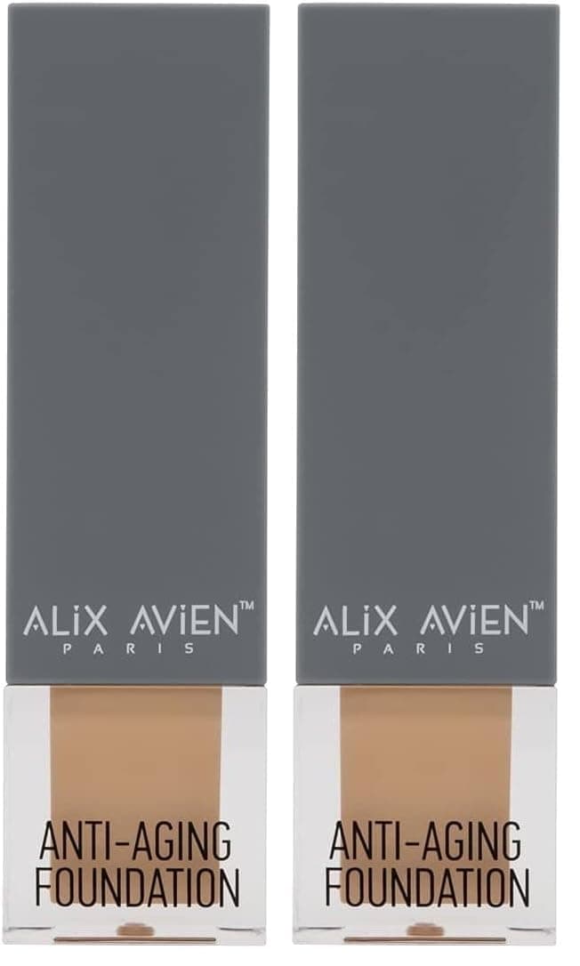 ALIX AVIEN Yaşlanma Karşıtı Vitamin İçeren Nemlendirici SPF15+ Fondöten - Anti Aging Foundation 502 Pale Sand (2 paketi)