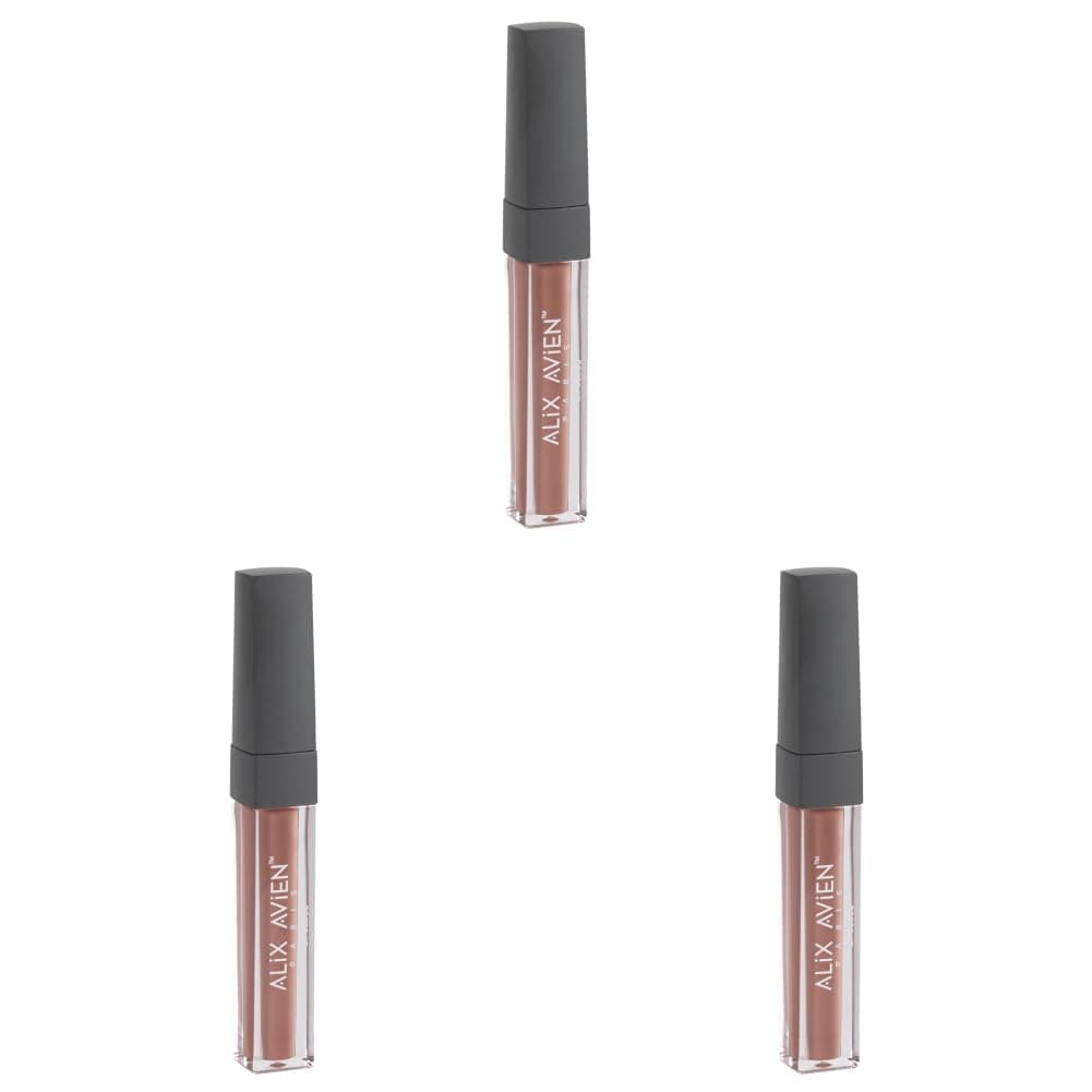 ALIX AVIEN Uzun Süre Kalıcı Yapışkan His Bırakmayan Nemlendirici Dudak Parlatıcısı - Lipgloss 02 Dusty Rose (3 paketi)
