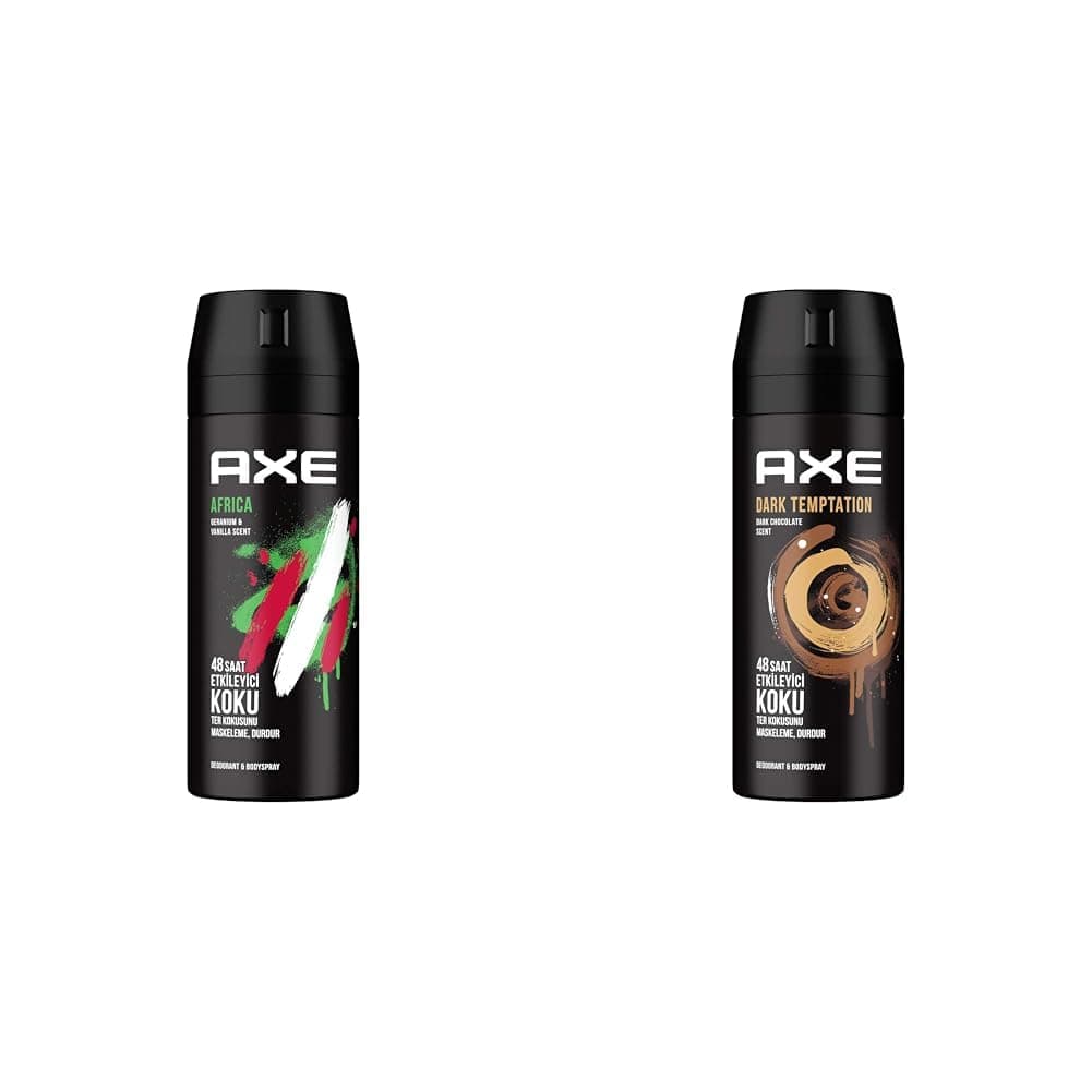 Axe Erkek Deodorant & Bodyspray Africa 48 Saat Etkileyici Koku (150 ml)(2) Axe Erkek Deodorant & Bodyspray Dark Temptation 48 Saat Etkileyici Koku (150 ml)(1)