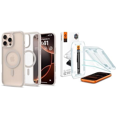Spigen iPhone 16 Pro Max ince MagSafe Kılıf Spigen iPhone 17 Pro Max / 16 Pro Max Cam Ekran Koruyucu