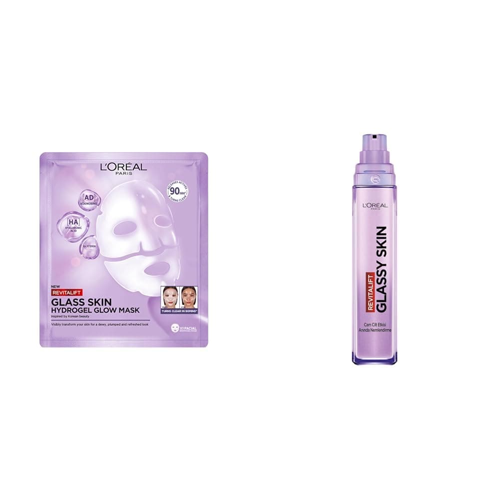 L'Oreal Paris Revitalift Glassy Skin Cam Cilt Görünümü Etkili Nemlendirici Krem & Hidrojel Yüz Maskesi