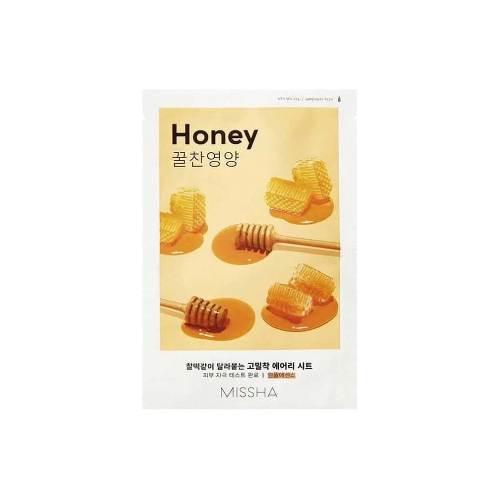 MISSHA Bal Özlü Parlak Görünüm Sunan ve Yoğun Nemlendirici Yaprak Maske (1ad) Airy Fit Sheet Mask Honey
