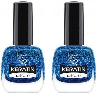 Golden Rose Keratin Nail Color Glitter No:413 - Oje 2li paket