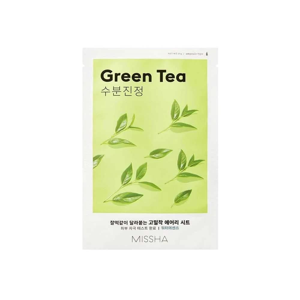 MISSHA Yeşil Çay Özlü Nemlendirici Yaprak Maske (1ad) Airy Fit Sheet Mask Green Tea
