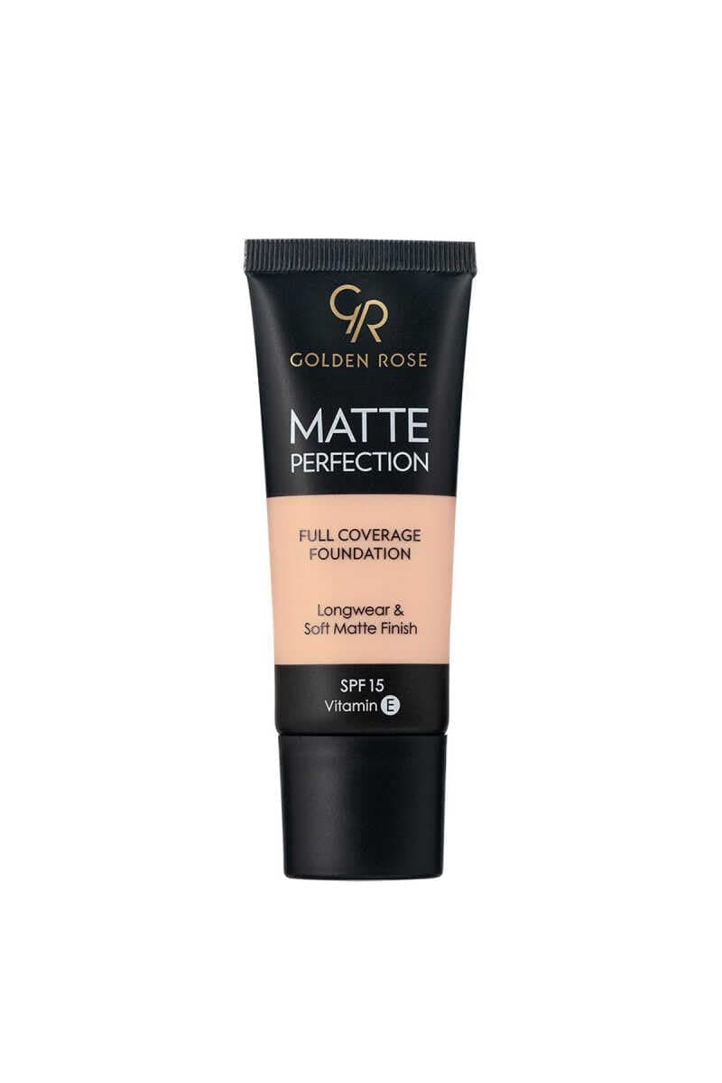 Golden Rose Matte Perfection Foundation - Cool 02 - Yoğun Kapatıcı Mat Fondöten