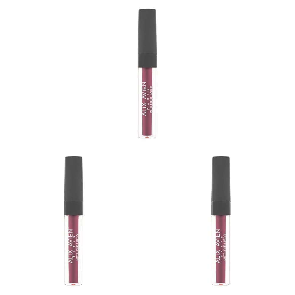 ALIX AVIEN Uzun Süre Kalıcı Kadifemsi Kuruma Yapmayan Mat Likit Ruj - Matte Liquid Lipstick 512 Berry Coctail (3 paketi)