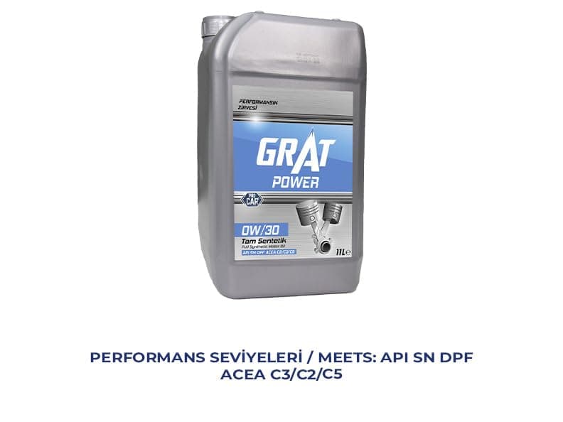 Grat Motor Yağı 11 Litre 0W30 Partiküllü Tam Sentetik Api Sn Dpf Acea C3-16 / C2-16-/ C5-16