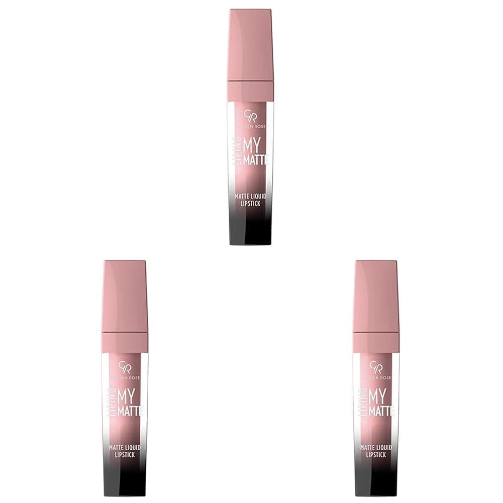 Golden Rose Liping My Matte Likit Ruj No: 01 - Suya Dayanıklı Ultra Mat Ruj (3 paketi)