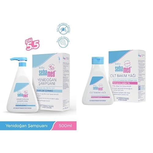 Sebamed Baby Yenidoğan Bebek Şampuanı 500 ml + Sebamed Baby Bebek Yağı 150 ml