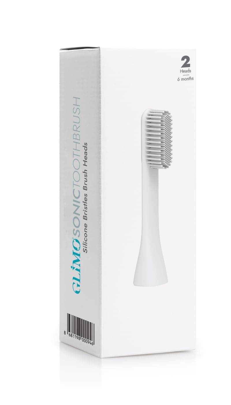 Glimo Silicone Head 2 Şarjlı Diş Fırçası Başlığı - White