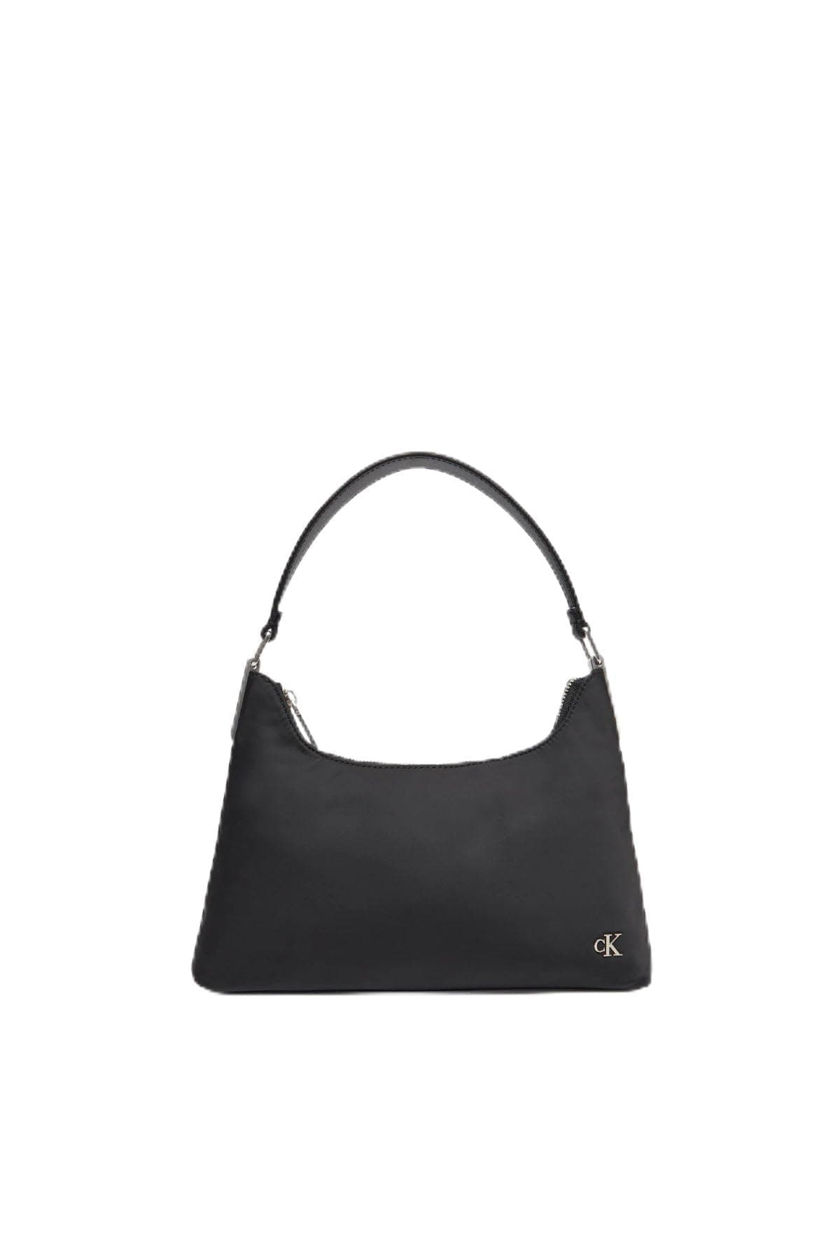 SATIN NYLON SMALL SHOULDER BAG Kadın Çanta, Siyah, Tek Beden
