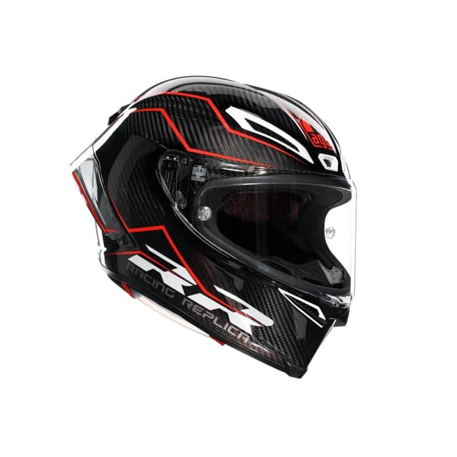 AGV Pista GP RR Motosiklet Kaskı Kapalı Kask Performante Carbon Black Red M