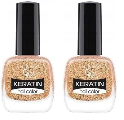 Golden Rose Keratin Nail Color Glitter No:407 - Oje 2li paket