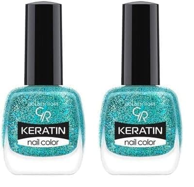 Golden Rose Keratin Nail Color Glitter No:409 - Oje 2li paket