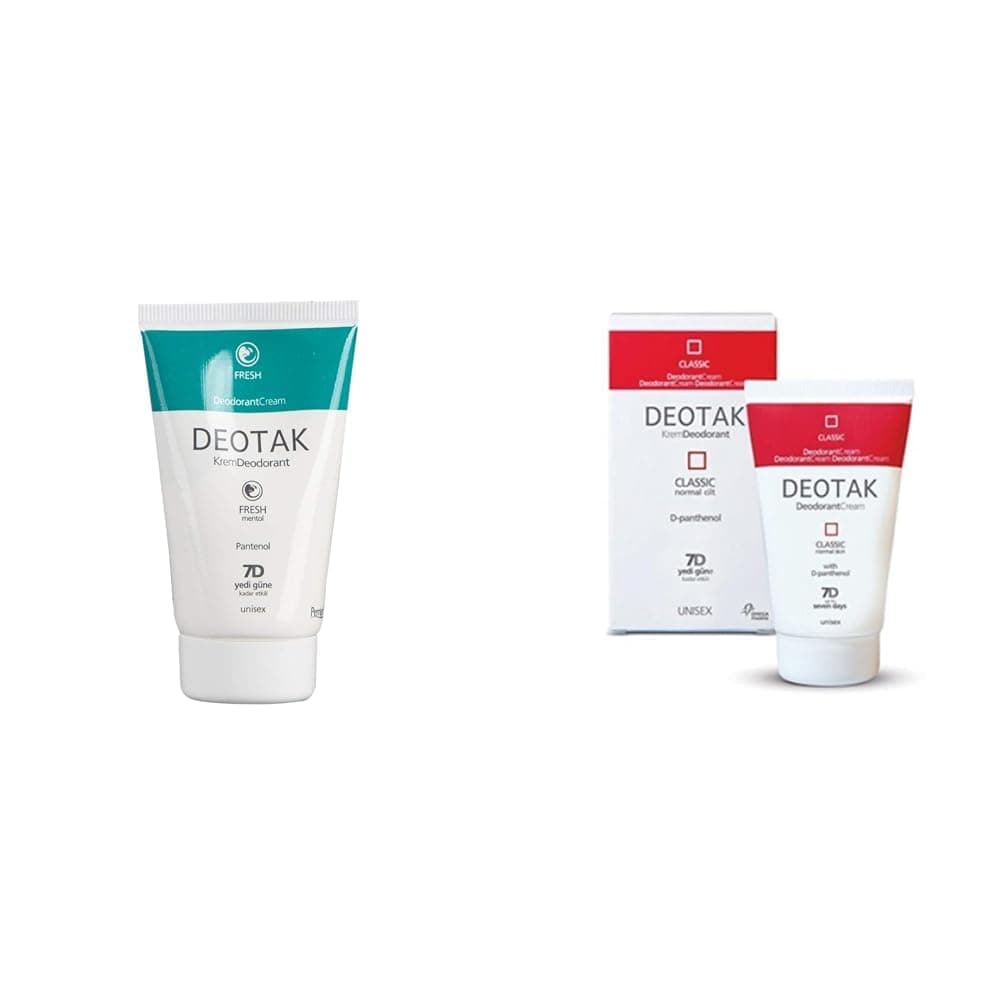 Deotak Fresh Krem Deodorant 35 ml 1 Paket(1 x 35 ml) x Normal Ciltler İçin Klasik Krem Deodorant (35 ml)
