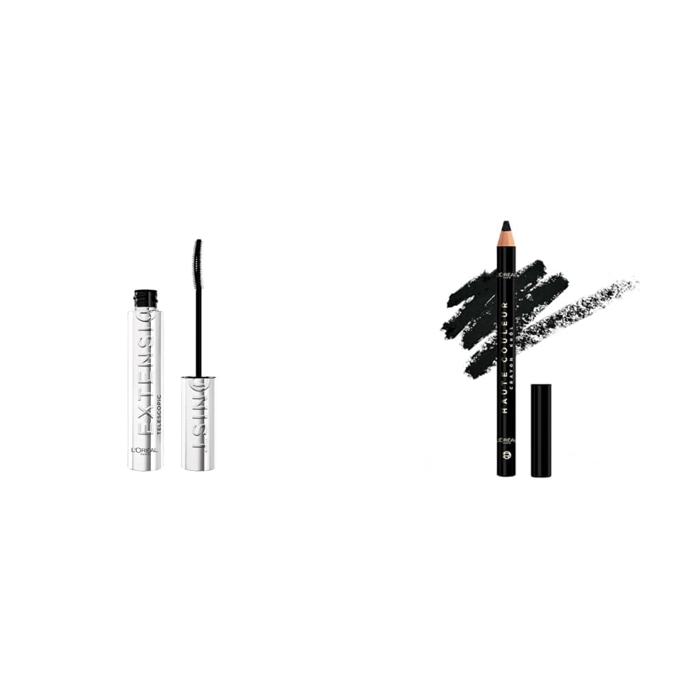 L'Oréal Paris Hacim Verici Extensionist Maskara + Doğal Görünüm Haute Couleur Göz Kalemi Siyah Büyük Boy