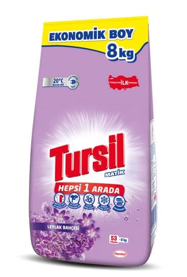 Tursilmatik Leylak Bahçesi Toz Çamaşır Deterjan 8 kg, Leylak Bahçesi 8kg