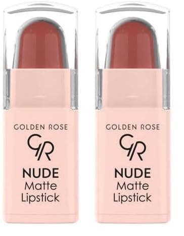 Golden Rose Nude Matte Lipstick (Mini) No:04 - Ruj 2li paket