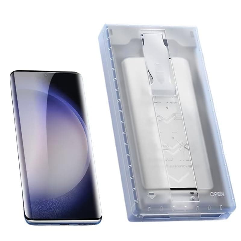 Zore Galaxy ile uyumlu S25 Ultra Kolay Uygulama Aparatlı Easy Body Ekran Koruyucu Şeffaf