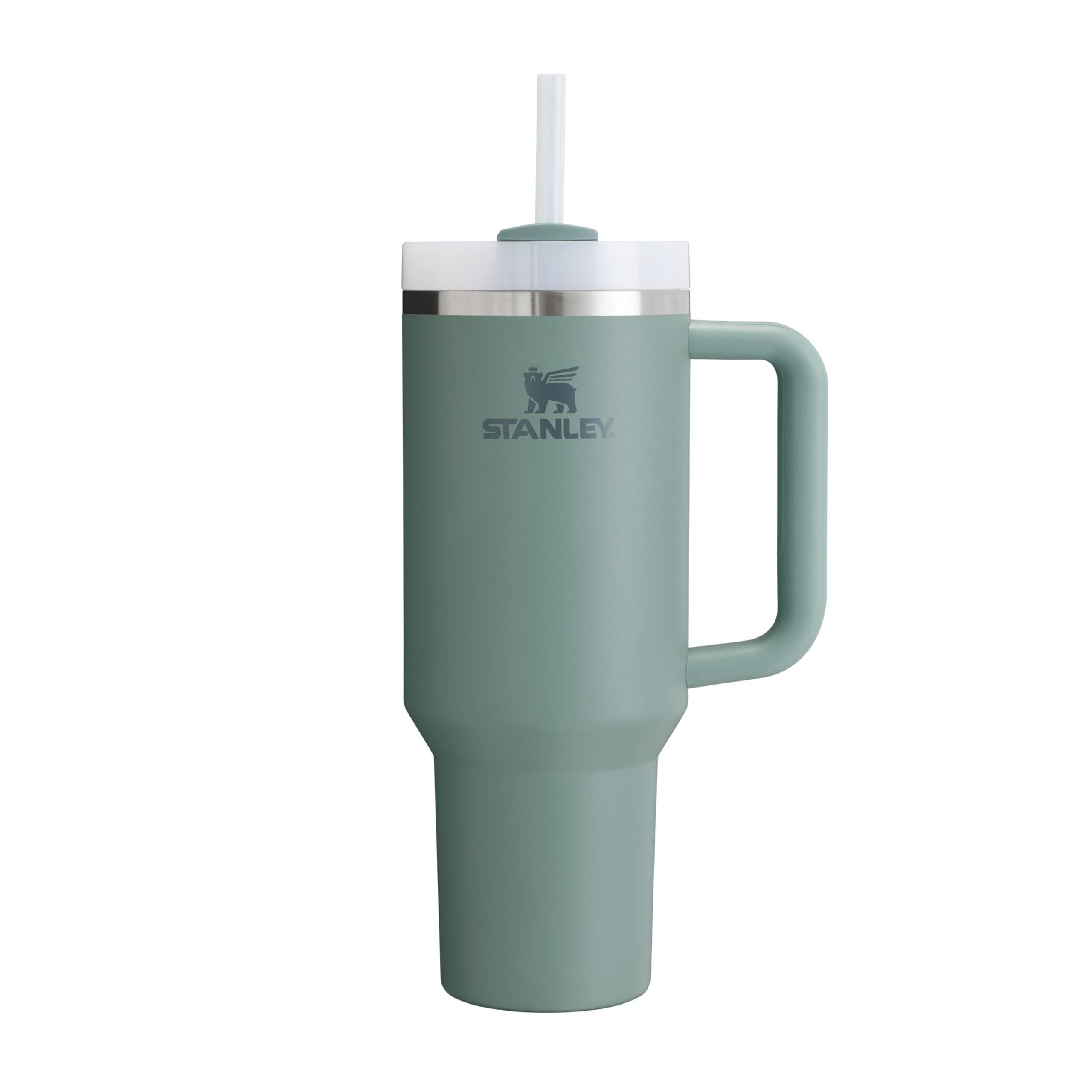 STANLEY Quencher H2.0 FlowState Pipetli Termos Bardak 1.18 Litre - Yeşil (Shale) | Paslanmaz Çelik