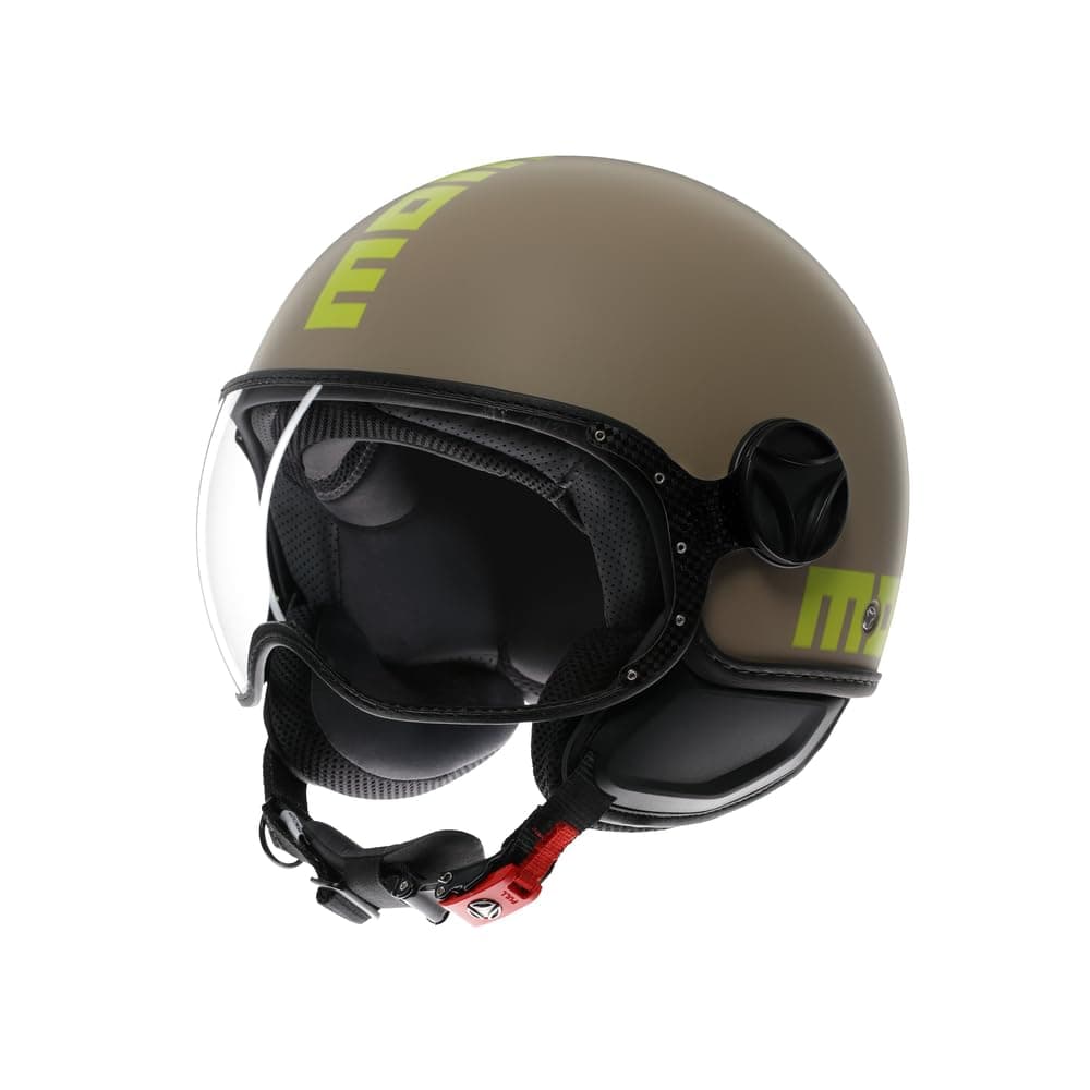 MOMO Design Fgtr Classic Motosiklet Kaskı Açık Kask Matt Sand Lime XS