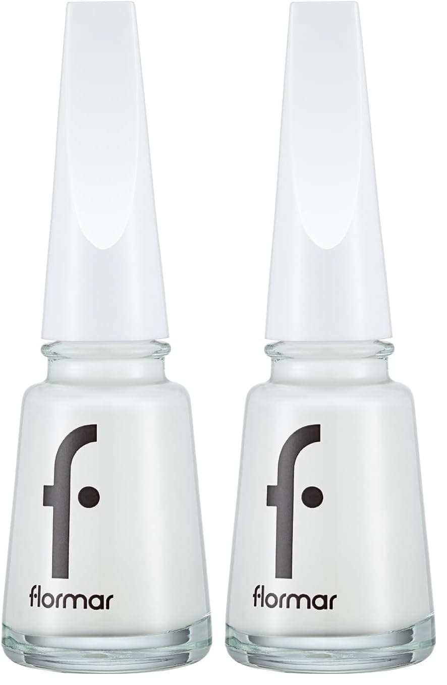 Flormar Klasik Parlak Bitişli Yüksek Pigmentli Oje Nail Enamel 400 Bright White New (2 paketi)