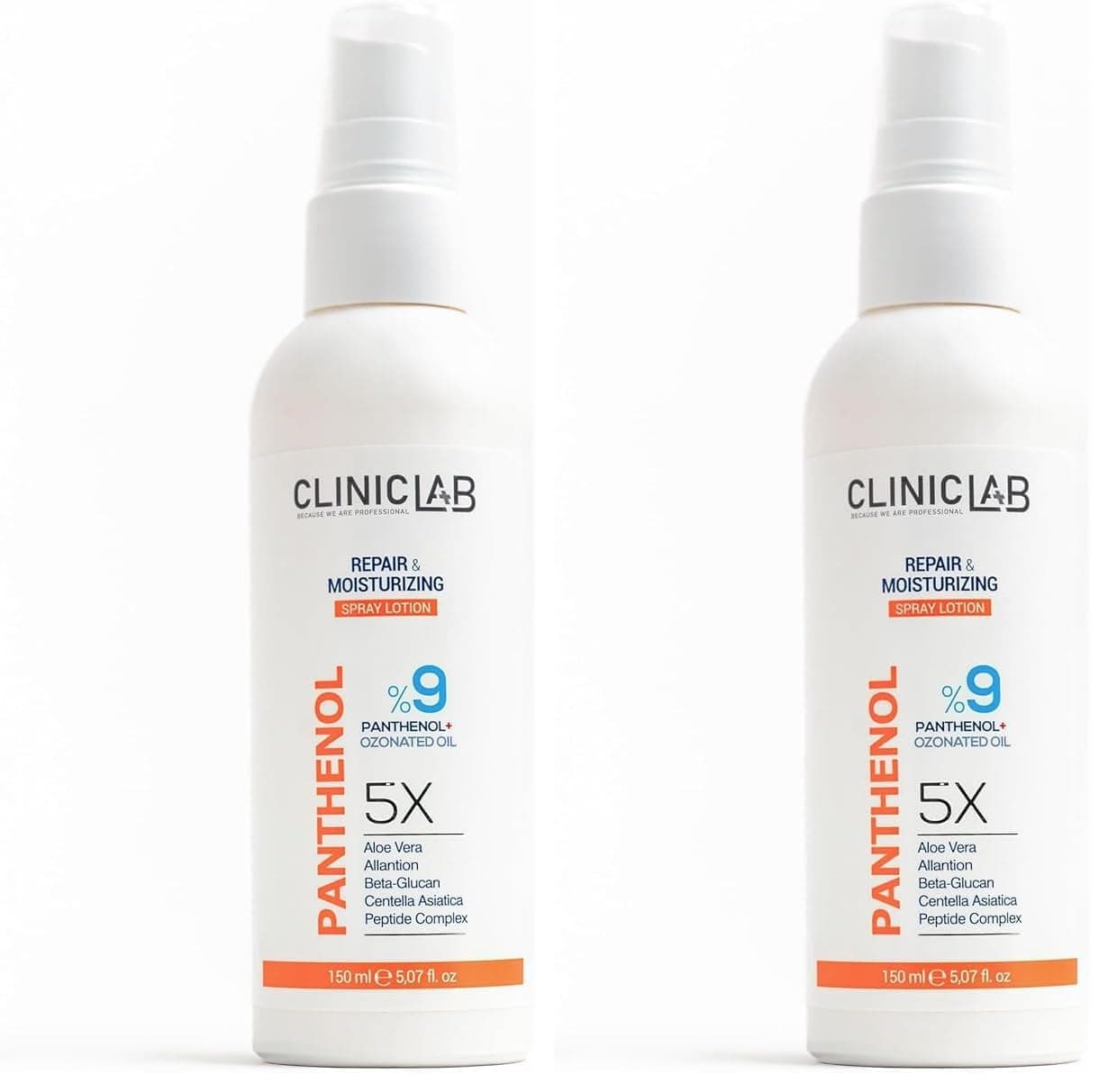 Cliniclab Panthenol%9 Onarıcı Ve Nemlendirici Sprey Losyon 150 Ml (2 paketi)