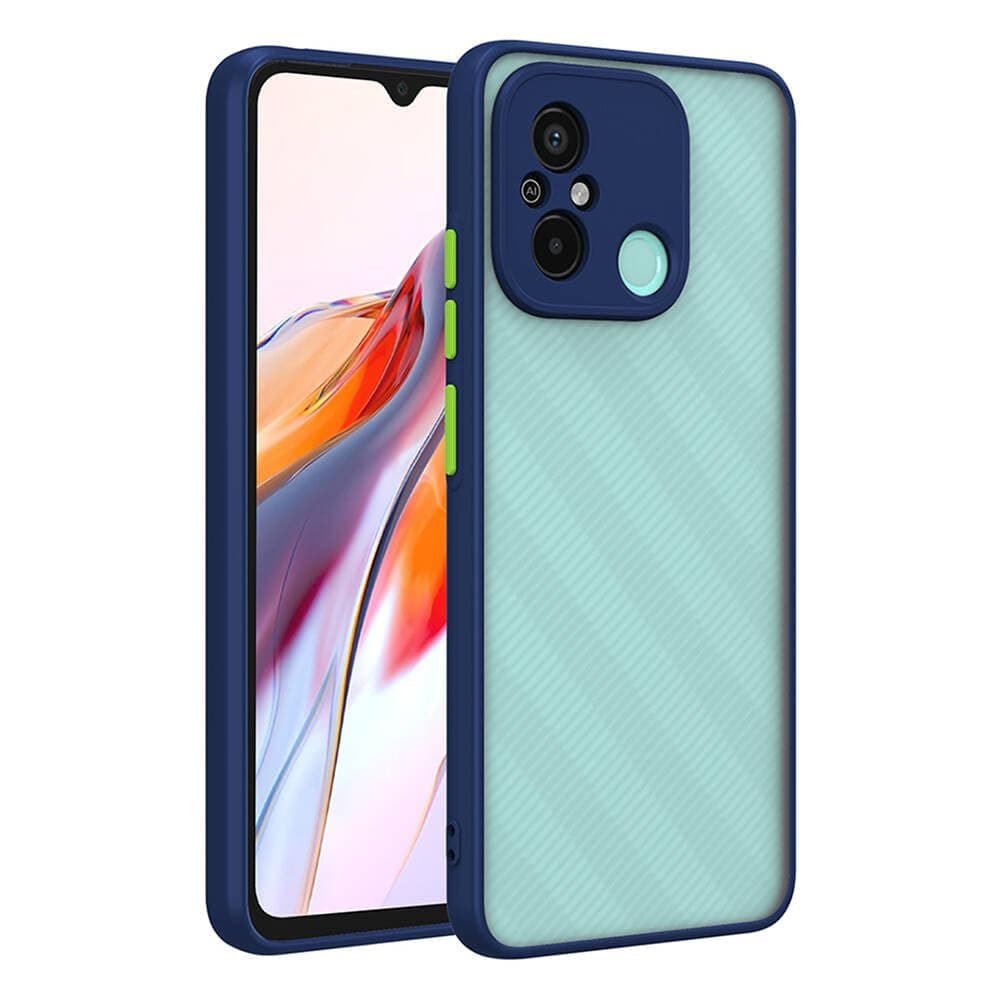 Zore Xiaomi ile uyumlu Redmi 12C Kılıf Zore Hux Kapak Lacivert