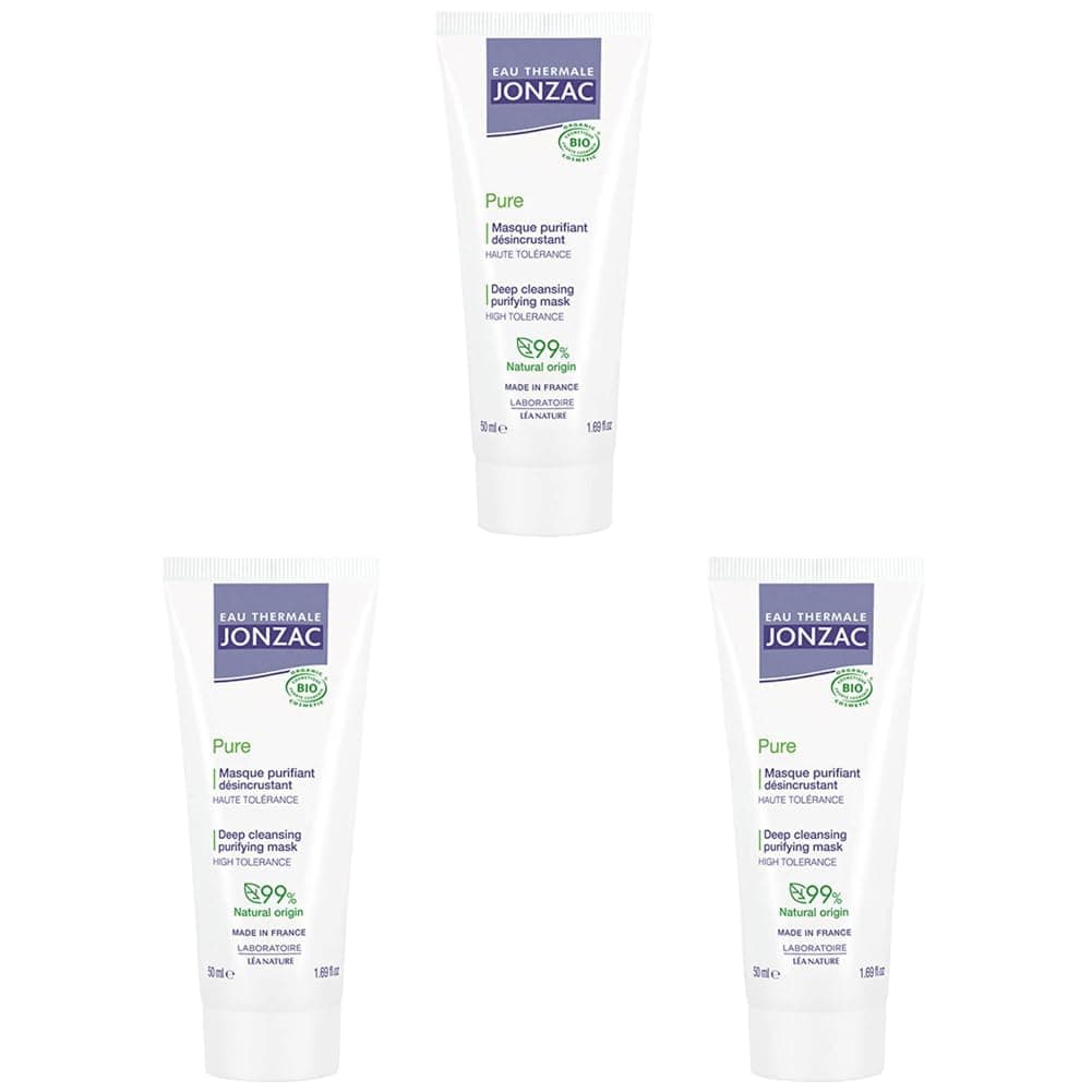 Jonzac Pure Akneye Eğilimli Yağlı Ciltler için Organik Arındırıcı Maske 50 ml (3 paketi)