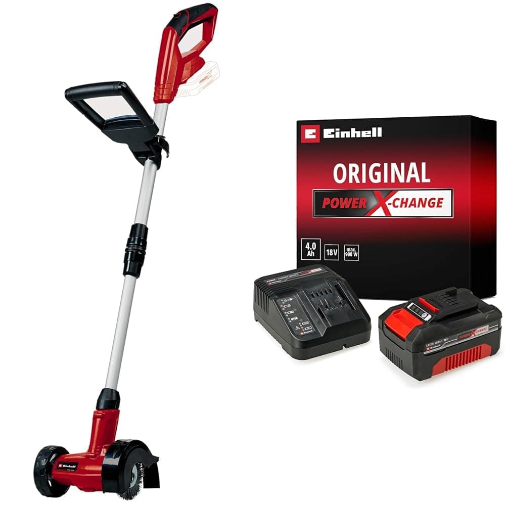 Einhell GC-CC 18 Li - Solo, Akülü Derz Temizleme Makinesi + Einhell 18V 4,0 Ah PXC Starter Kit, Akü & Şarj Cihazı