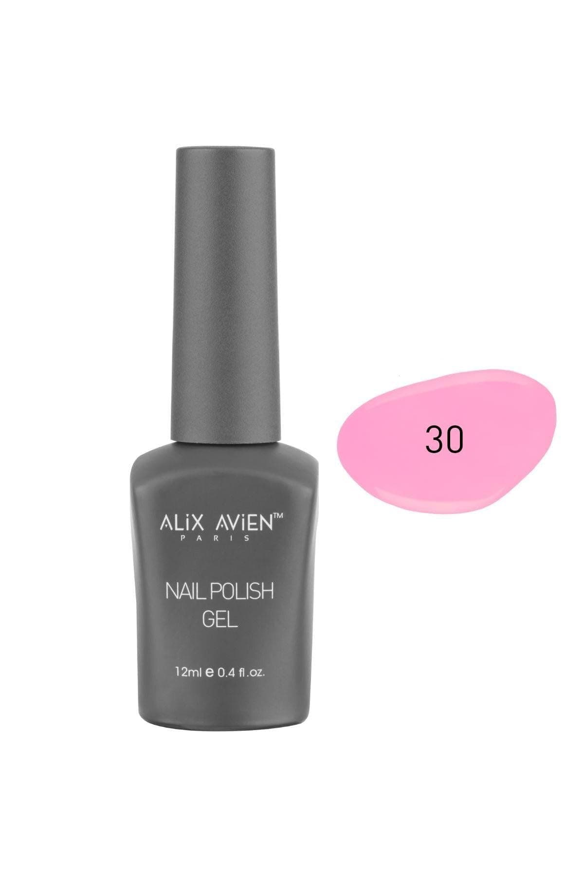 ALIX AVIEN Uv Kalıcı Pamuk Şeker Pembe Jel Oje 30 - Gel Polish - 12 ml