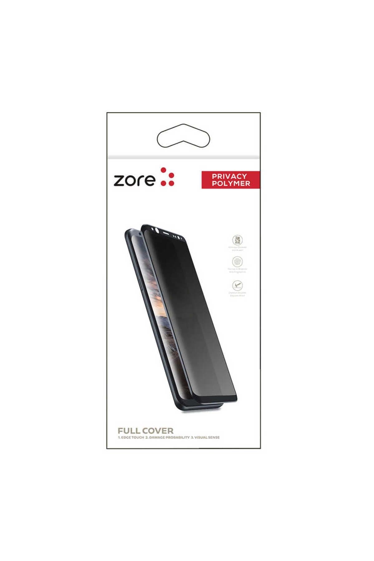 Zore Galaxy ile uyumlu S21 Ultra Privacy Polymer Nano Ekran Koruyucu Siyah