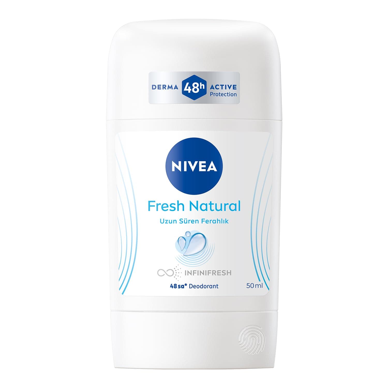 NIVEA Kadın Stick Deodorant Fresh Natural 50ml, Ter Kokusuna Karşı 48 Saat Koruma, Uzun Süren Ferahlık