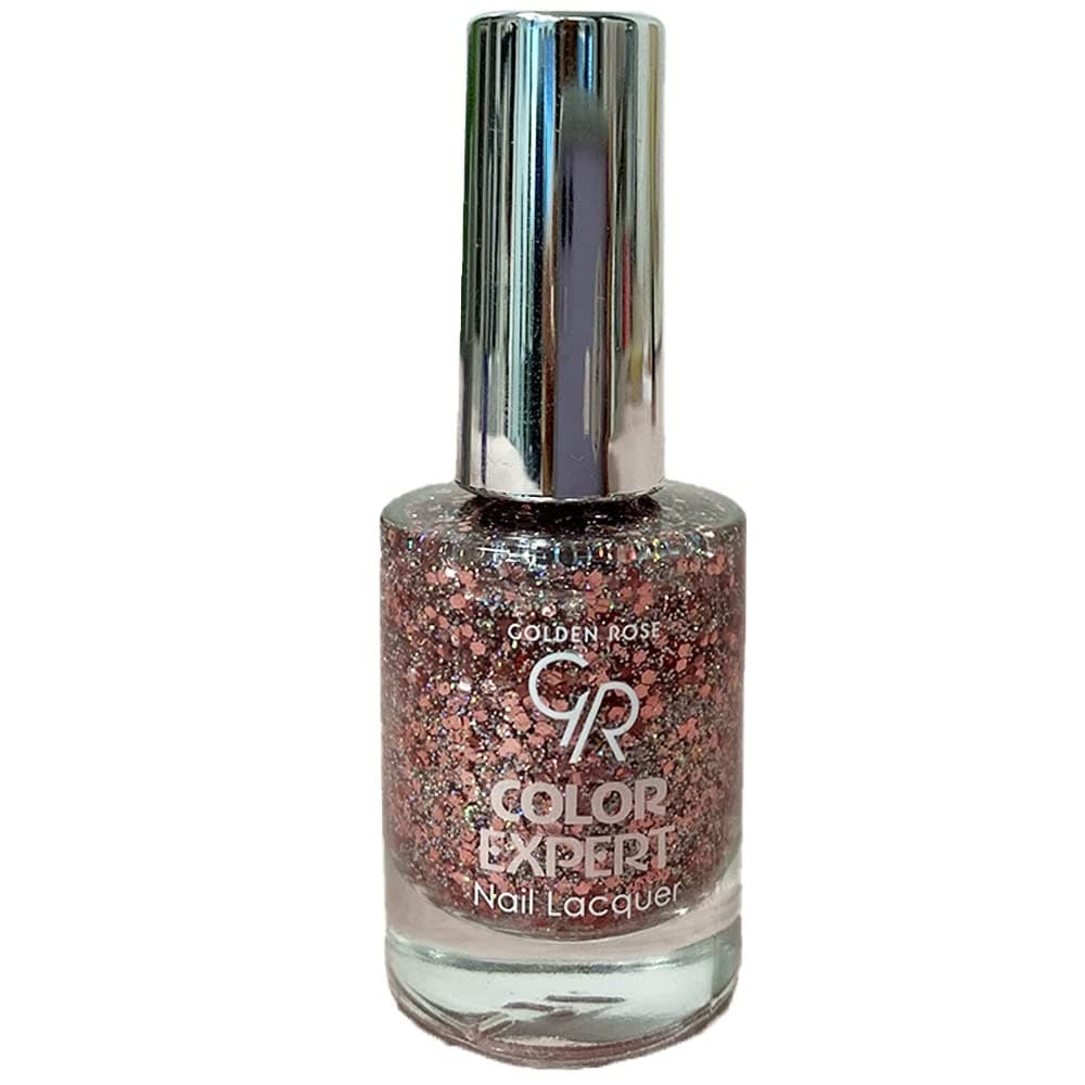 Golden Rose Color Expert Nail Lacquer Glitter No: 608 - Geniş Fırçalı Işıltılı Oje 10.2 ml