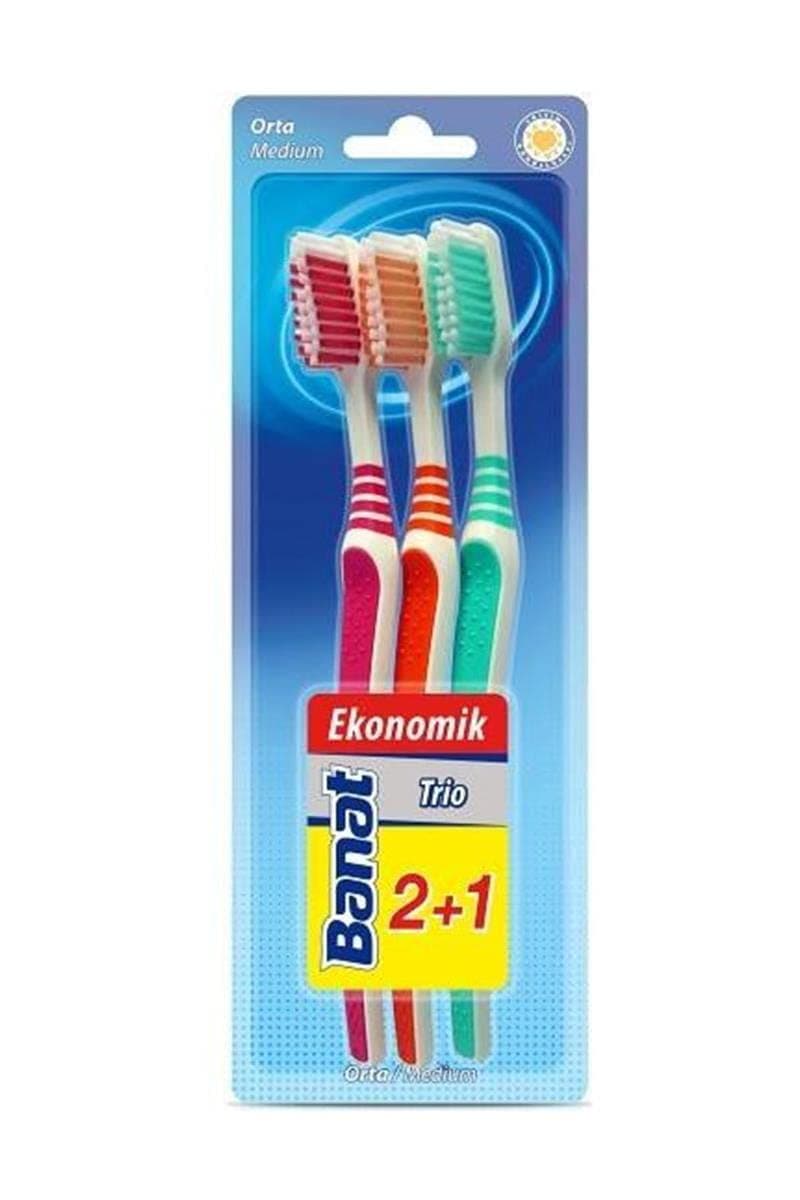 Banat Trio 3'lü Diş Fırçası Medium