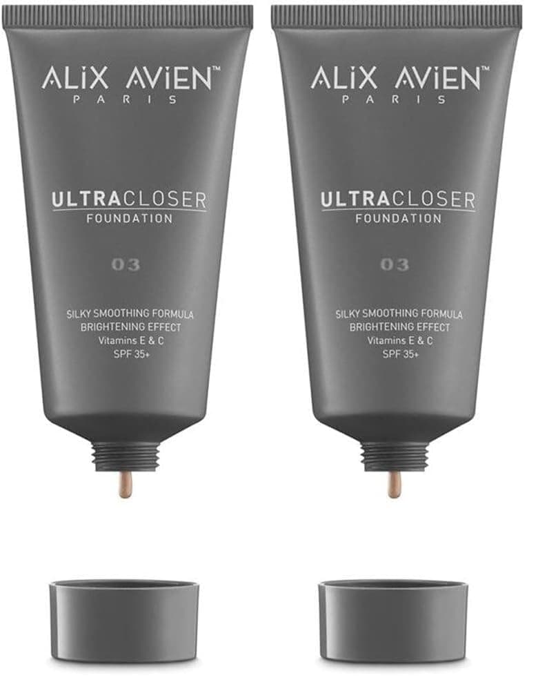 ALIX AVIEN Ultra Kapatıcı Nemlendirici Spf35 Faktör Ve E & C Vitaminli Fondöten - Ultracloser Foundation 03 (2 paketi)