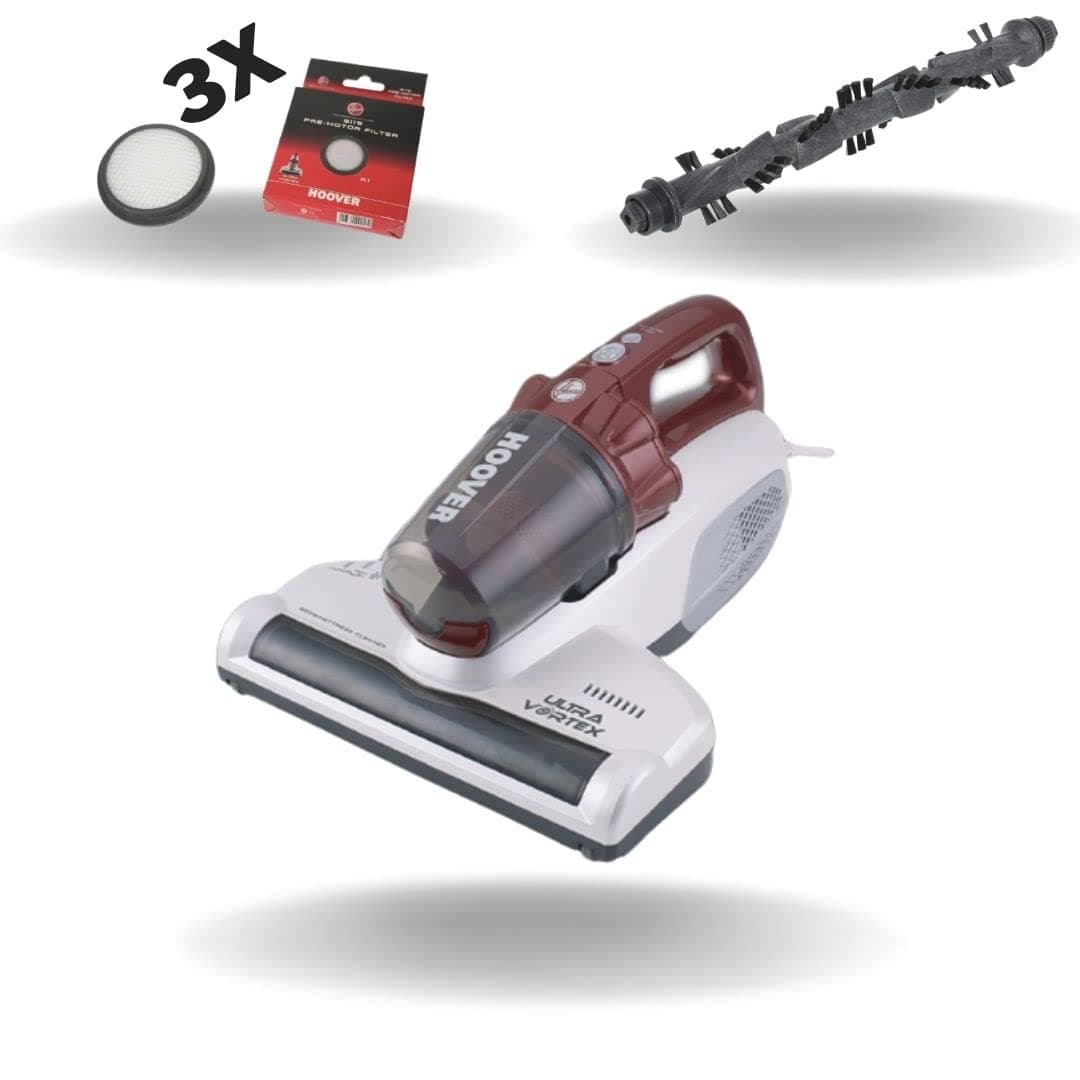 Hoover Ultra Vortex UV-C Işınlı A+++ Pro Ekstra Filitreli ve Fırçalı Yatak Ve Koltuk Süpürge Temizleyici, Beyaz/Yakut