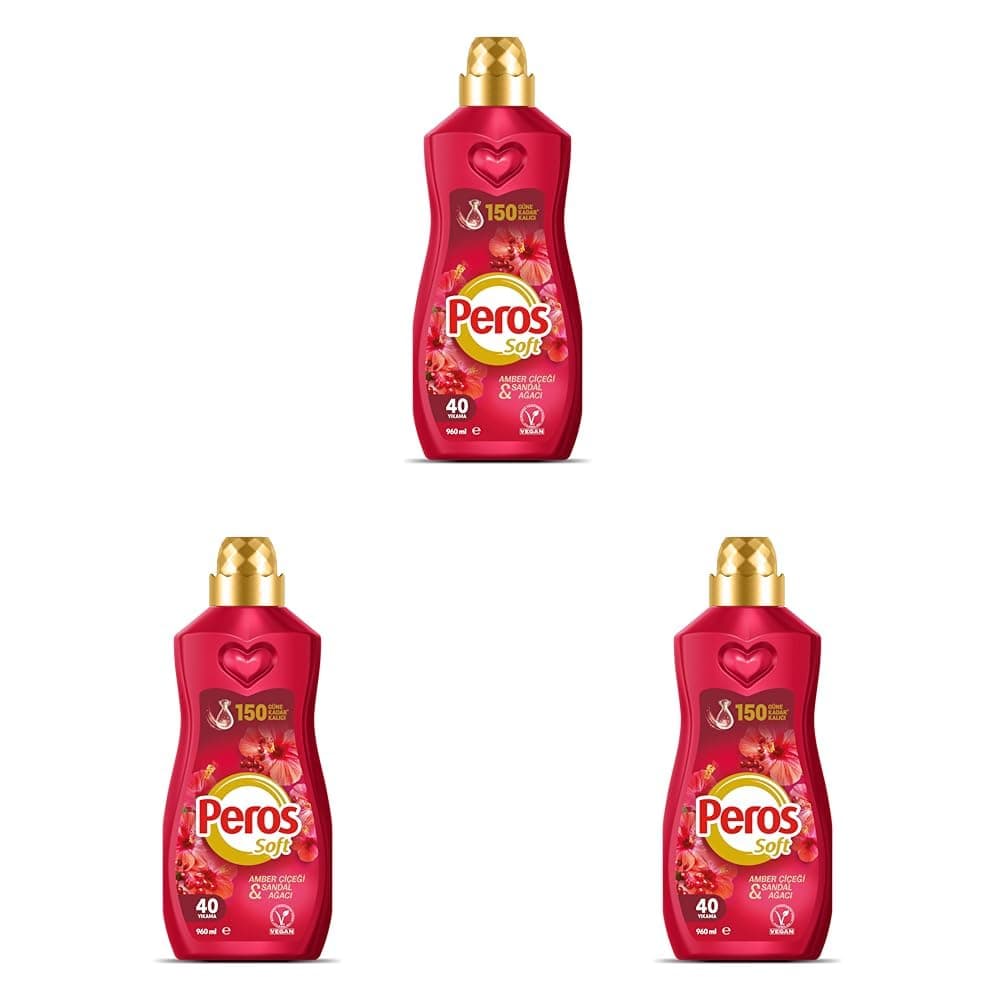 Peros Konsantre Yumuşatıcı Amber Çiçeği & Sandal Ağacı 960 ml (3 paketi)