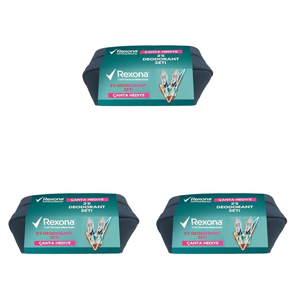 Rexona Shower Fresh Deodorant 2x150Ml ve Çanta Seti (3 paketi)