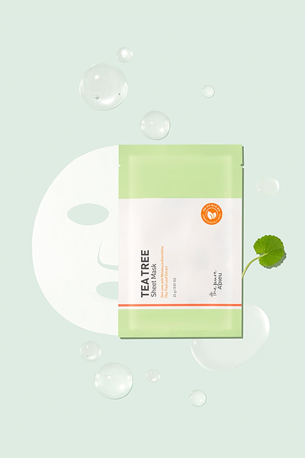 A'PIEU Yağlanma ve Akneye Eğilimli Ciltlere Nem Veren Yaprak Maske A'PIEU The Pure Tea Tree Sheet Mask