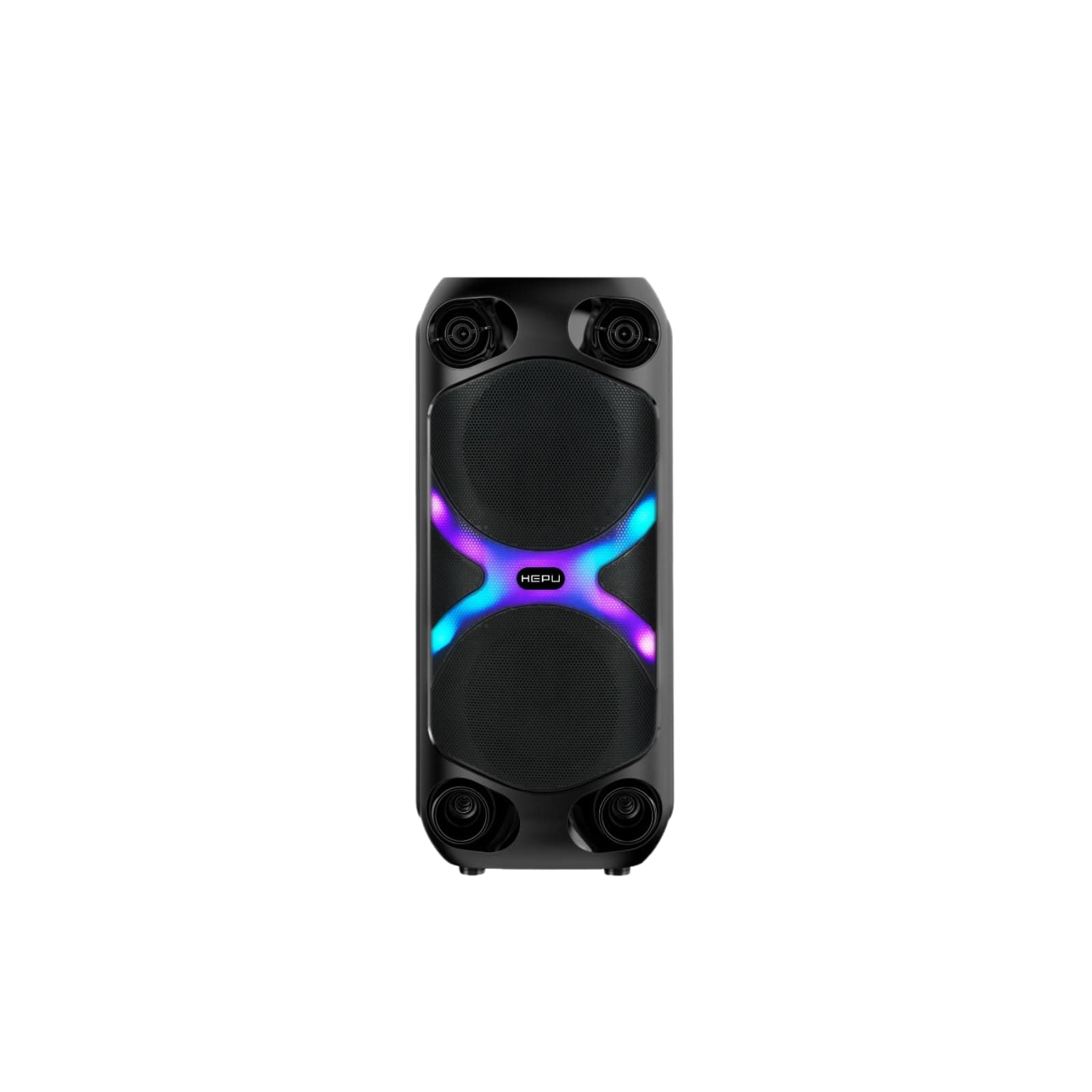 HEPU HP-MS06 Taşınabilir Kablosuz Bluetooth Hoparlör – 10W Ses Gücü Dahili Şarj Edilebilir Bataryalı Renkli LED Işık Efektli DC 5V Şarjlı Portable Speaker
