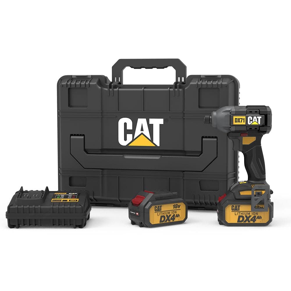 CAT DX71.2 18 Volt 4.0Ah Li-ion Çift Akülü 215Nm Kömürsüz Profesyonel Şarjlı Darbeli Tornavida