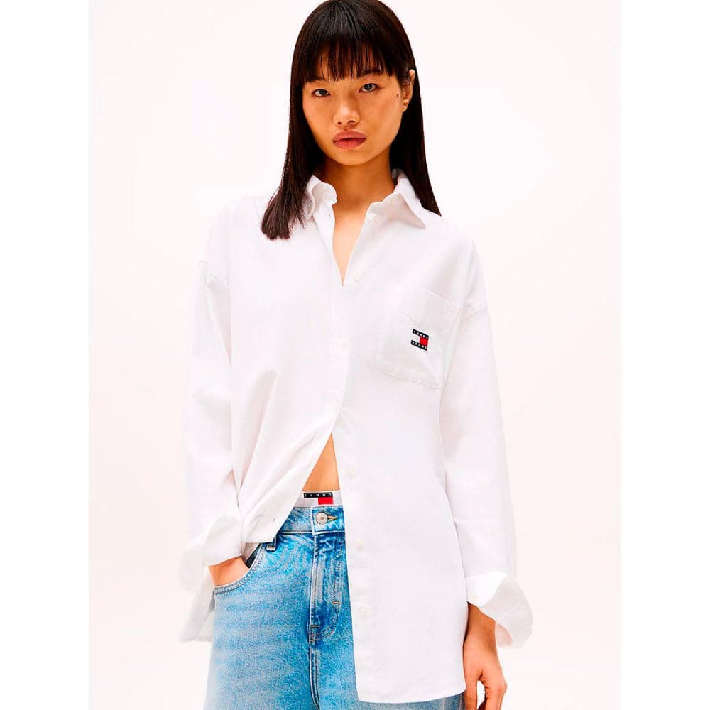 TJW OVS BADGE OXFORD SHIRT EXT Gömlek Kadın